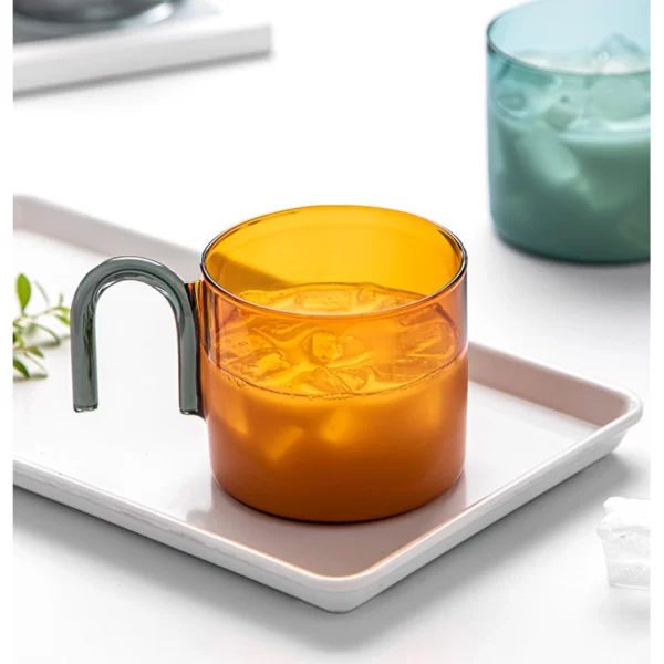 10 oz U-Shaped Handle Glass Mug - ModernTurtle.com